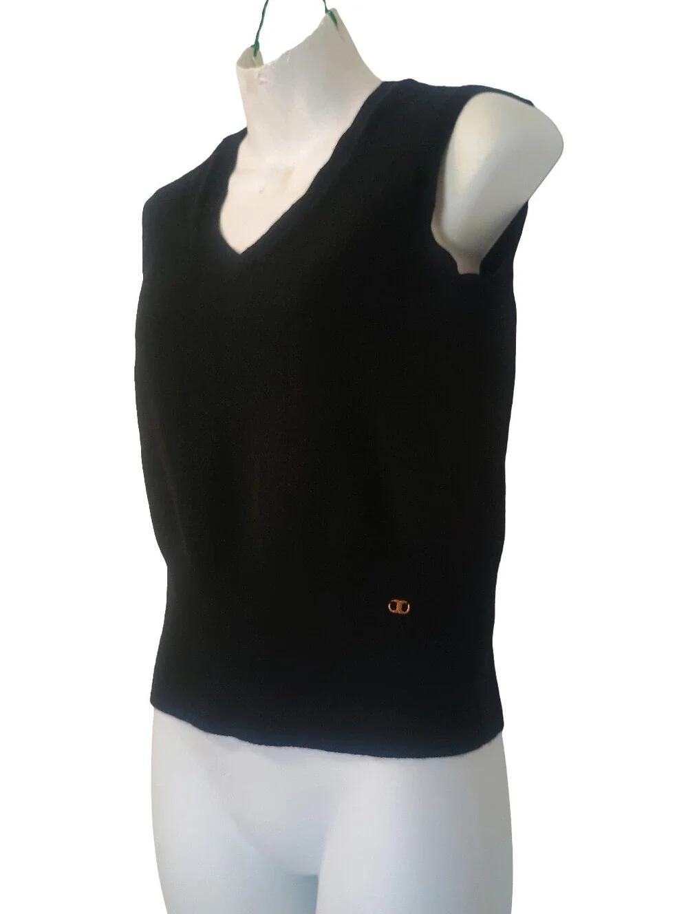 Tory burch 100% Merino Wool black Vest Sweater Women Size: L
